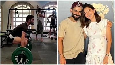 Anushka Sharma exercised with Virat Kohli in a new video.