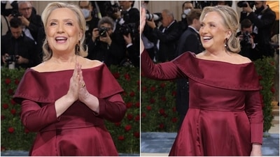 Met Gala 2022: Hillary Clinton returns to Met Gala after 21 years in a gown with secret embroidery honouring women (Reuters) Met Gala 2022: Hillary Clinton returns to Met Gala after 21 years in a gown with secret embroidery honouring women (Reuters)