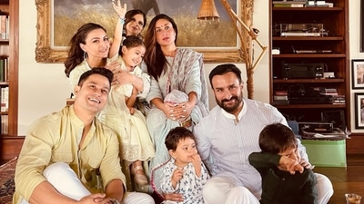 Kareena Kapoor with Saif Ali Khan, Taimur Ali Khan, Jehangir Ali Khan, Saba Ali Khan, Soha Ali Khan, Kunal Kemmu and Inaaya Naumi Kemmu. Kareena Kapoor with Saif Ali Khan, Taimur Ali Khan, Jehangir Ali Khan, Saba Ali Khan, Soha Ali Khan, Kunal Kemmu and Inaaya Naumi Kemmu.