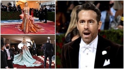 MET Gala 2022: Blake Lively's dress transformed and Ryan Reynolds was surprised too. MET Gala 2022: Blake Lively's dress transformed and Ryan Reynolds was surprised too.