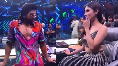 Ranveer Singh was flirting with Mouni Roy on DID Li'l Masters. Ranveer Singh was flirting with Mouni Roy on DID Li'l Masters. 