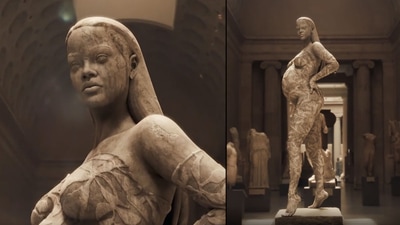 Rihanna's statue unveiled at Metropolitan Museum of Art. Rihanna's statue unveiled at Metropolitan Museum of Art.
