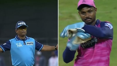 Sanju Samson took a DRS after umpire called a Prasidh Krishna delivery a wide