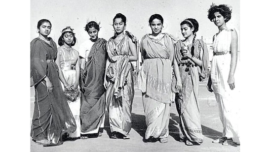 Former State Counsellor of Myanmar, Aung San Suu Kyi with her college mates at Lady Shri Ram College for Women (LSR). Nobel Prize-winner Suu Kyi graduated from LSR in political science between 1961 and 1964.(ANI)