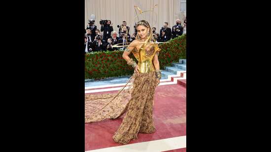 Indian businesswoman Natasha Poonawalla at the 2022 Met Gala at The Metropolitan Museum of Art. (AFP)