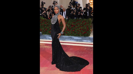 Singer Janelle Monae at the In America: An Anthology of Fashion themed Met Gala event at the Metropolitan Museum of Art. (REUTERS)