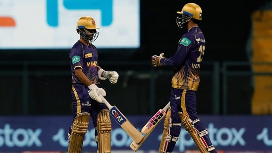 Kolkata Knight Riders players Ajinkya Rahane and Venkatesh Iyer&nbsp;(ANI)