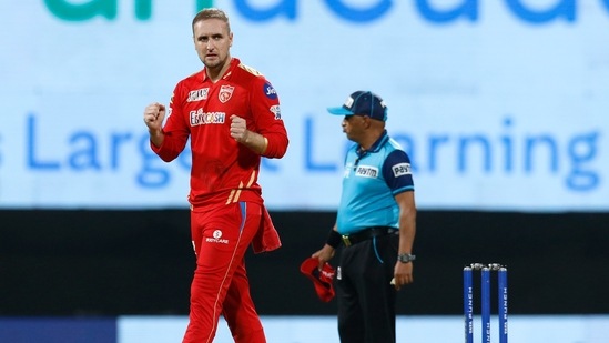 Punjab Kings Liam Livingstone celebrates the dismissal of Gujarat Titans David Miller during the Indian Premier League 2022(ANI)