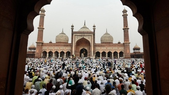 "We are happy that we got a chance to offer namaz here after almost two years. I have come here with my entire family," a devotee was quoted by saying news agency ANI.(HT Photo/Raj K Raj)