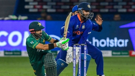 Mohammad Rizwan in a T20 match against India