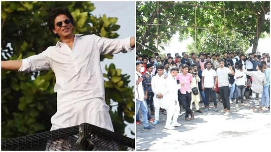 Shah Rukh Khan often waves to his fans from his balcony on Eid.