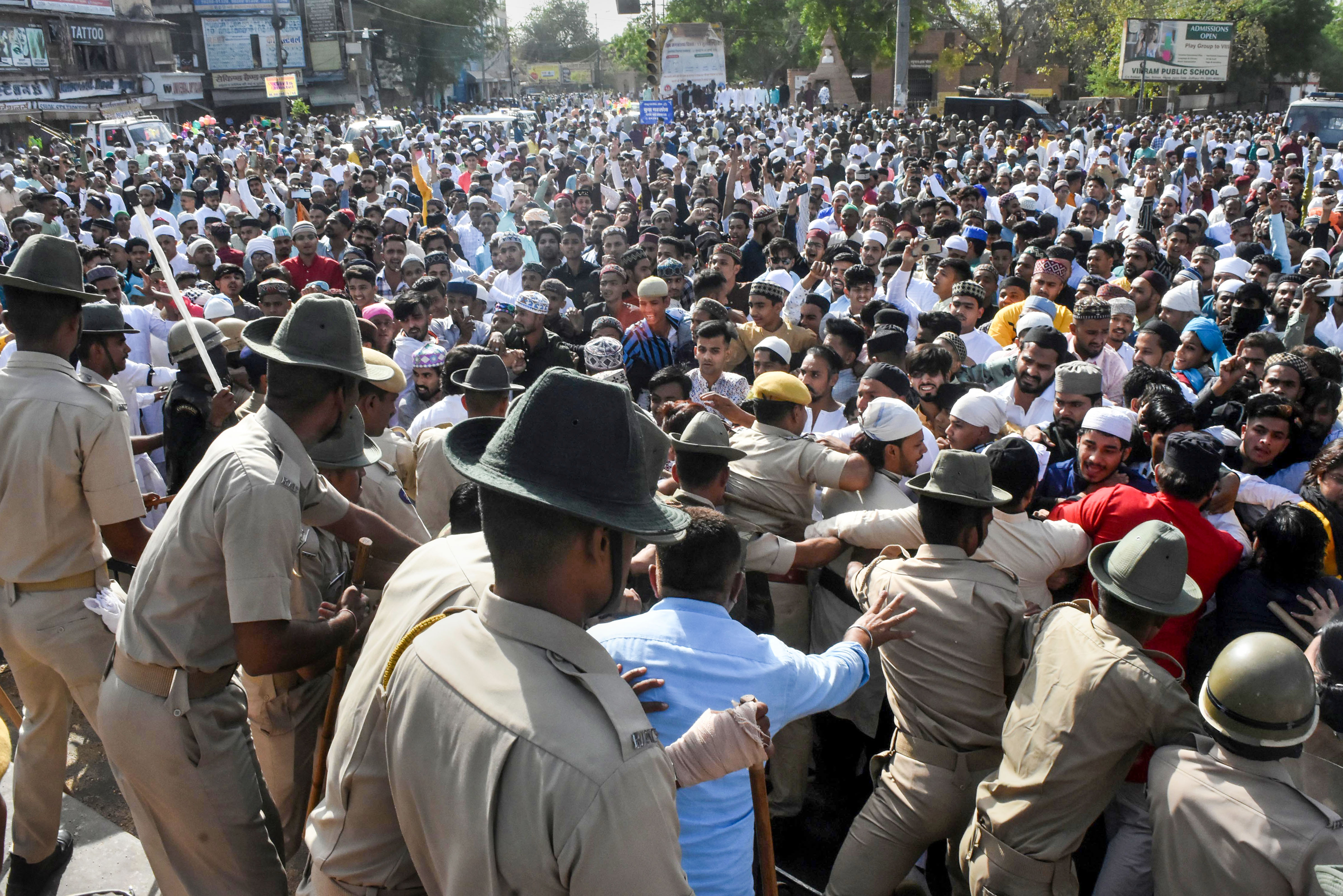 Police say the violence was triggered by a dispute over raising religious flags in the Jalori Gate area ahead of Eid celebrations. (PTI) Police say the violence was triggered by a dispute over raising religious flags in the Jalori Gate area ahead of Eid celebrations. (PTI)