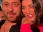 Sushmita Sen with Salman Khan at Arpita Khan's Eid party.