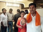 Independent MP Navneet Rana and her MLA husband Ravi Rana. Independent MP Navneet Rana and her MLA husband Ravi Rana.