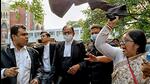 Congress leader P Chidambaram faces protest outside Calcutta high court on Wednesday. (ANI) Congress leader P Chidambaram faces protest outside Calcutta high court on Wednesday. (ANI)