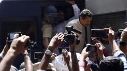 MNS workers being detained in the city on Wednesday. (Rahul Raut/HT PHOTO)