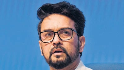 Union information and broadcasting minister Anurag Thakur. (File photo) Union information and broadcasting minister Anurag Thakur. (File photo)
