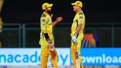 Ravindra Jadeja and MS Dhoni of the Chennai Super Kings (IPL) Ravindra Jadeja and MS Dhoni of the Chennai Super Kings (IPL)