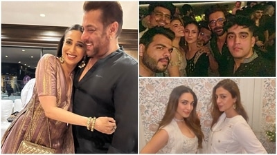 Karisma Kapoor, Kiara Advani and Tabu were all at Arpita Khan Sharma's Diwali bash. Karisma Kapoor, Kiara Advani and Tabu were all at Arpita Khan Sharma's Diwali bash.