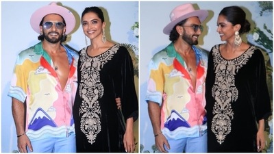 Deepika Padukone makes dazzling entrance, Ranveer Singh's outfit leaves fans confused at Arpita Khan's Eid bash (HT Photo/Varinder Chawla) Deepika Padukone makes dazzling entrance, Ranveer Singh's outfit leaves fans confused at Arpita Khan's Eid bash (HT Photo/Varinder Chawla)