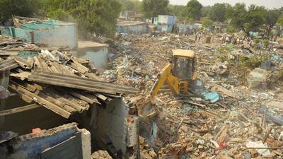 The Chandigarh adviser’s directions come days after the administration demolished 2,500 illegal shanties at Colony Number 4 on Sunday and recovered 65 acres of government land. (HT Photo) The Chandigarh adviser’s directions come days after the administration demolished 2,500 illegal shanties at Colony Number 4 on Sunday and recovered 65 acres of government land. (HT Photo)