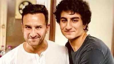 Saif Ali Khan with son Ibrahim Ali Khan.&nbsp;
