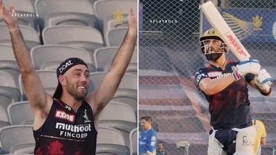 Maxwell could be cheering Kohli from the stands. (RCB Twitter) Maxwell could be cheering Kohli from the stands. (RCB Twitter)