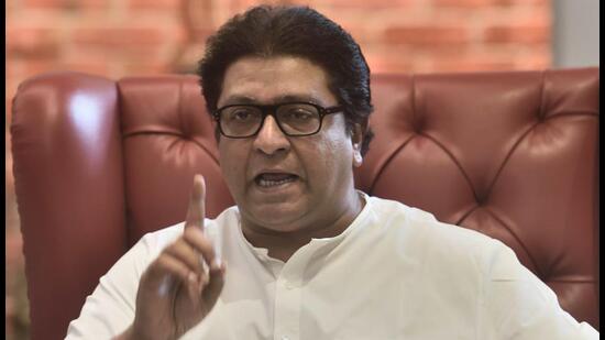 Maharashtra Navnirman Sena (MNS) chief Raj Thackeray interacts with the media at his Shivaji Park residence, Dadar, in Mumbai, India, on Wednesday. (HT Photo/Satish Bate/)