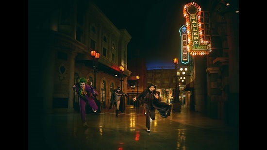 Joker and Batman with actor Ranveer Singh, brand ambassador of Yas Island at Warner Bros. World (Photo courtesy: Yas Island Abu Dhabi)