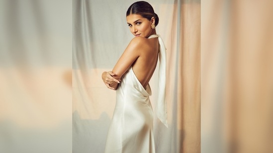 Tara Sutaria teamed her look with a pair of trendy clear strap stilettoes by Christian Louboutin and jewellery by Ruani Jewellery Collective.(Instagram/@tarasutaria)