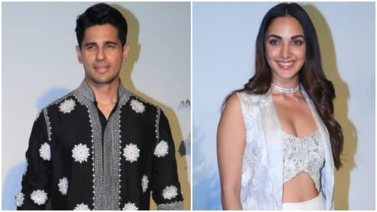 Sidharth Malhotra-Kiara Advani steal the show at Arpita Khan's Eid party in black-white ethnic looks: See pics, video(HT Photo/Varinder Chawla)