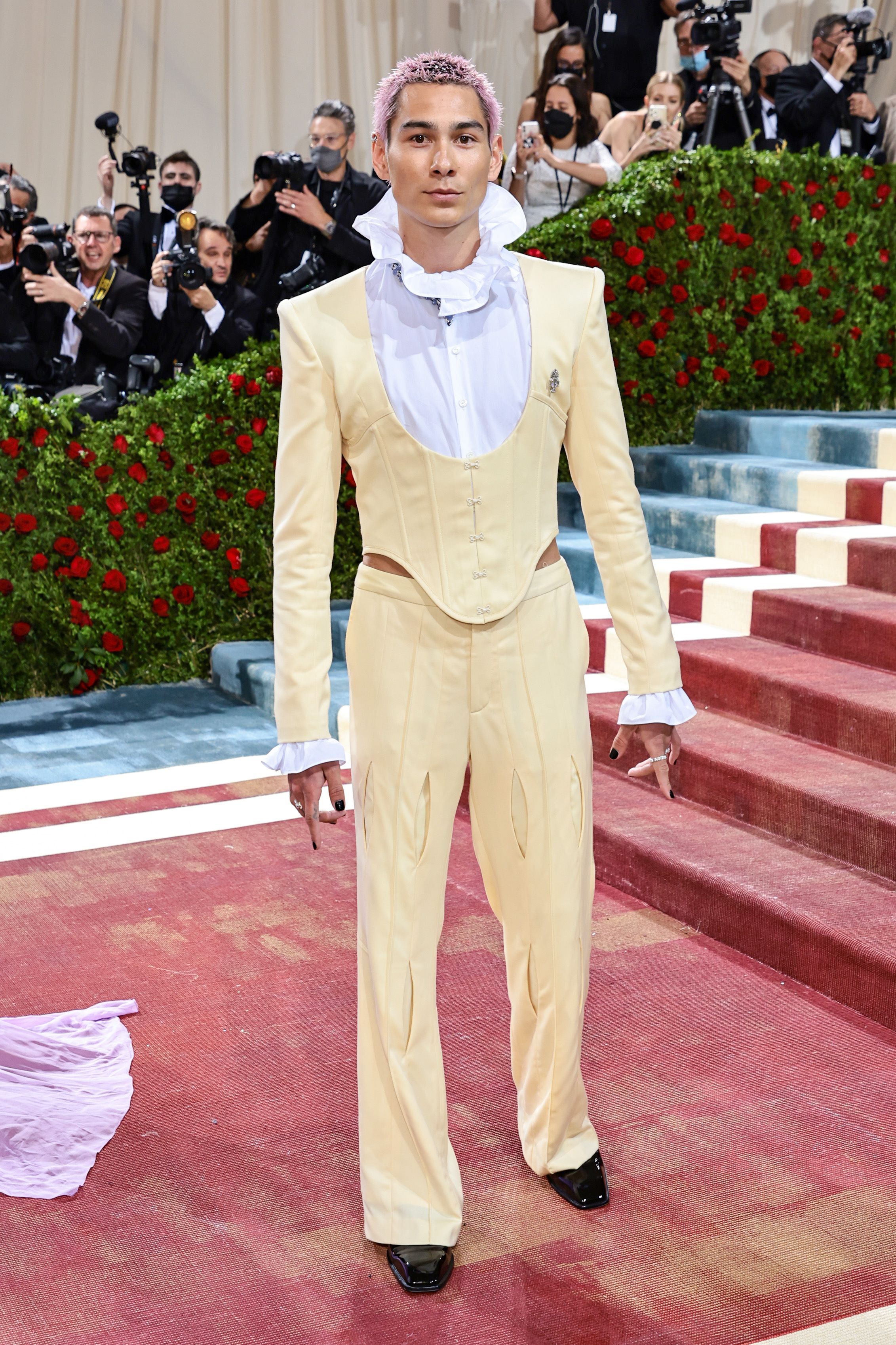 Actor Evan Mock at the 2022 Met Gala red carpet at The Metropolitan Museum of Art. (AFP) Actor Evan Mock at the 2022 Met Gala red carpet at The Metropolitan Museum of Art. (AFP)