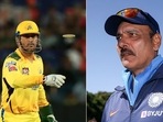 Ravi Shastri has a unique take on MS Dhoni captaining CSK. (IPL/Getty) Ravi Shastri has a unique take on MS Dhoni captaining CSK. (IPL/Getty)