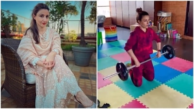 Soha Ali Khan: The Rang De Basanti actor's workouts are no joke. She includes a lot of yoga and high-intensity workouts in her fitness regime. She also shares tips on staying healthy inside out by choosing the right foods and lifestyle. (Instagram/@sakpataudi)