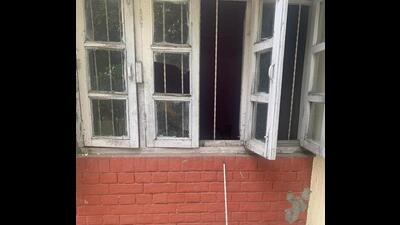 The window used by the burglars to enter the residence of district attorney Amarpal Singh at Rakh Bagh, Civil lines, Ludhiana. The window used by the burglars to enter the residence of district attorney Amarpal Singh at Rakh Bagh, Civil lines, Ludhiana.