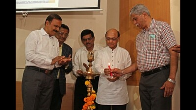 From left - Ajit Shinde, Sunil Dhapte, KK Ghosh, Mukund Sangoram and Nitin Karmalkar at the inauguration of Driving skill development and road safety workshop on Thursday. (Ravindra Joshi/HT PHOTO) From left - Ajit Shinde, Sunil Dhapte, KK Ghosh, Mukund Sangoram and Nitin Karmalkar at the inauguration of Driving skill development and road safety workshop on Thursday. (Ravindra Joshi/HT PHOTO)