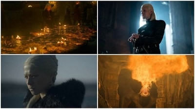 Stills from House of the Dragon teaser. Stills from House of the Dragon teaser.