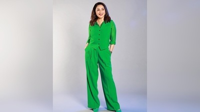 Madhuri Dixit posed like a diva and captivated her fans with her dreamy pictures in an outfit by The Frankie Shop. (Instagram/@madhuridixitnene) Madhuri Dixit posed like a diva and captivated her fans with her dreamy pictures in an outfit by The Frankie Shop. (Instagram/@madhuridixitnene)