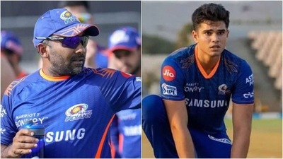 Mahela Jayawardene; Arjun Tendulkar (IPL/MI) Mahela Jayawardene; Arjun Tendulkar (IPL/MI)