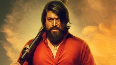 Yash in a still from KGF Chapter 2. Yash in a still from KGF Chapter 2.