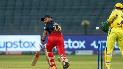 Virat Kohli was cleaned up by Moeen Ali.&nbsp; (IPL)