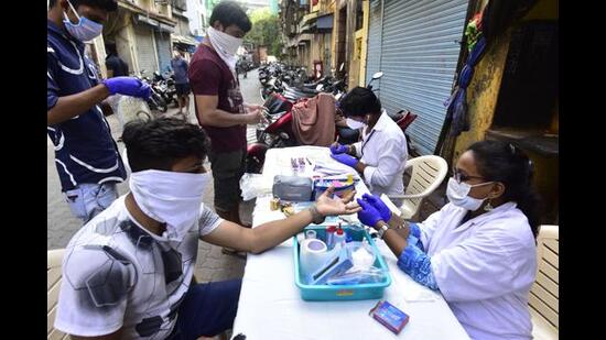 In the blood donation camp held on May 1, 935 units of blood was collected. (Anshuman Poyrekar/HT File Photo)