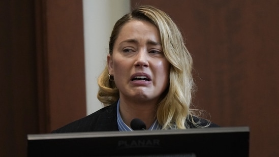 Amber Heard testifies about the first time her ex-husband, actor Johnny Depp hit her. (AFP)(AFP) Amber Heard testifies about the first time her ex-husband, actor Johnny Depp hit her. (AFP)(AFP)
