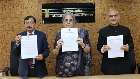 The delimitation commission of Jammu and Kashmir signs final order for the delimitation of the union territory,