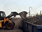 Coal being loaded in good train amid a power crisis due to shortage of coal, at Rai Coal mines in Piparwar on Friday. (ANI file photo) Coal being loaded in good train amid a power crisis due to shortage of coal, at Rai Coal mines in Piparwar on Friday. (ANI file photo)