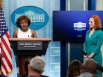 Karine Jean-Pierre to be the next White House press secretary, the first Black woman and openly LGBTQ person to serve in the role. Incumbent Jen Psaki is set to leave the post next week. Karine Jean-Pierre to be the next White House press secretary, the first Black woman and openly LGBTQ person to serve in the role. Incumbent Jen Psaki is set to leave the post next week.
