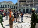 An explosion destroyed the Hotel Saratoga, in Havana, Cuba.