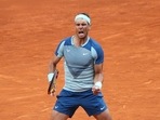 Spain's Rafael Nadal reacts during his third round match against Belgium's David Goffin&nbsp;