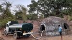A water tanker filling the well in Biwalwadi village. Kalyan resident group, Mi Kalyankar has organised three tankers for the water-hit villagers daily. (HT PHOTO) A water tanker filling the well in Biwalwadi village. Kalyan resident group, Mi Kalyankar has organised three tankers for the water-hit villagers daily. (HT PHOTO)