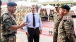 Northern Command chief Lt Gen Upendra Dwivedi arrives at Dhruva Auditorium in Jammu district on Friday. (PTI) Northern Command chief Lt Gen Upendra Dwivedi arrives at Dhruva Auditorium in Jammu district on Friday. (PTI)